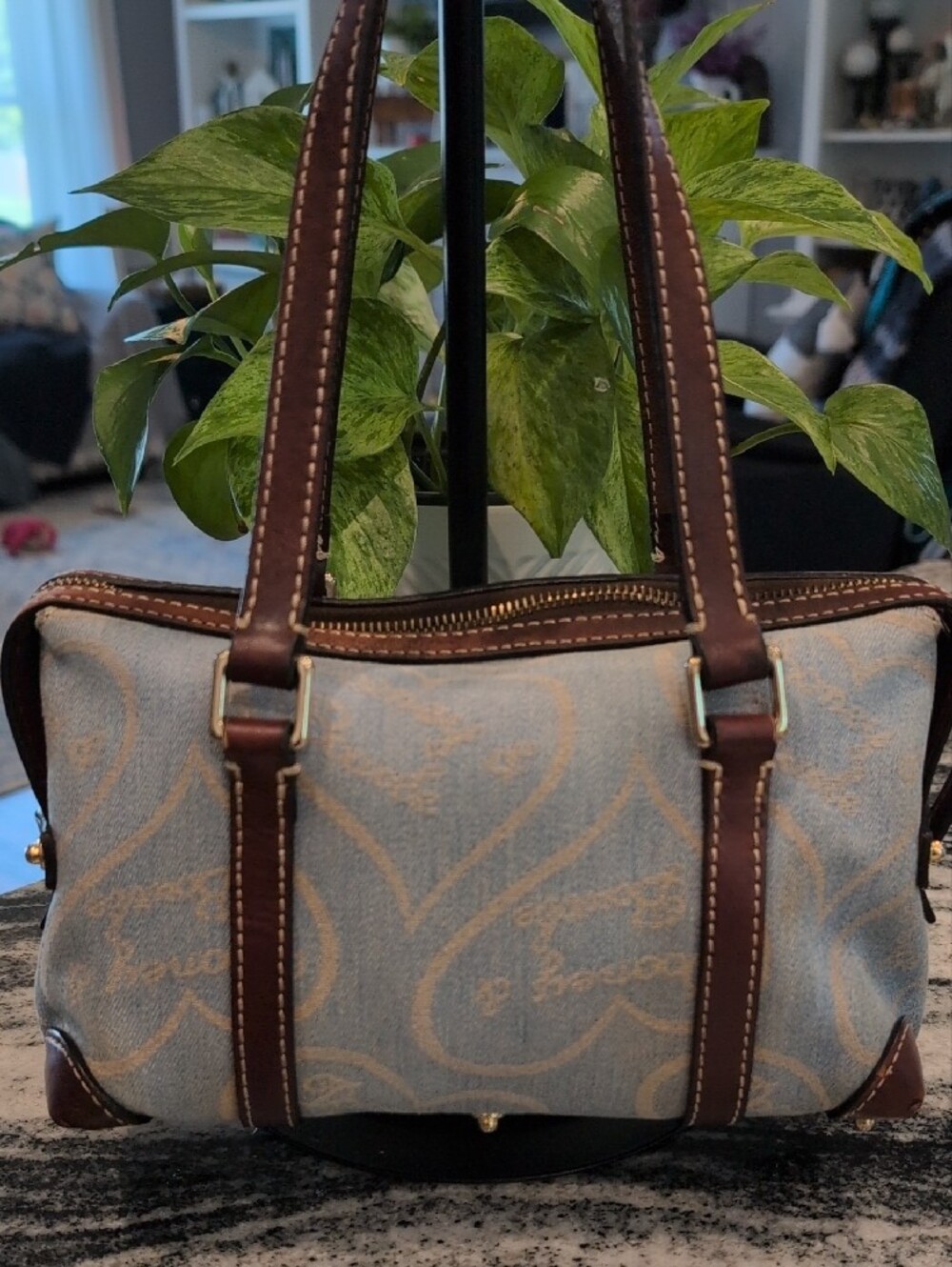 Dooney & Bourke Anniversary Signature Hearts Mini Tote - Picture 4 of 10